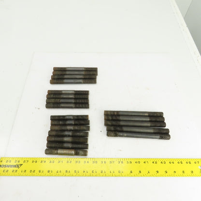 Misc. Lengths Double Ended Threaded Studs 3/4"-10 TPI 8",7",5" Lot Of 20
