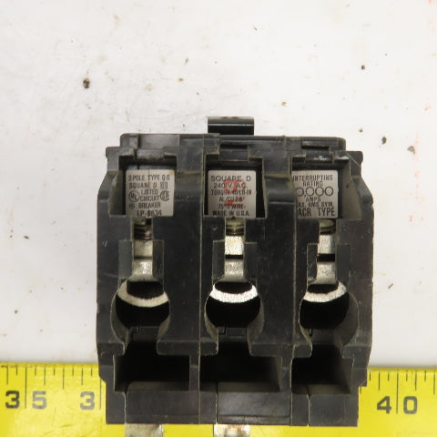 Square D Type QO 60A Plug-On Circuit Breaker 120/240VAC 3 Pole