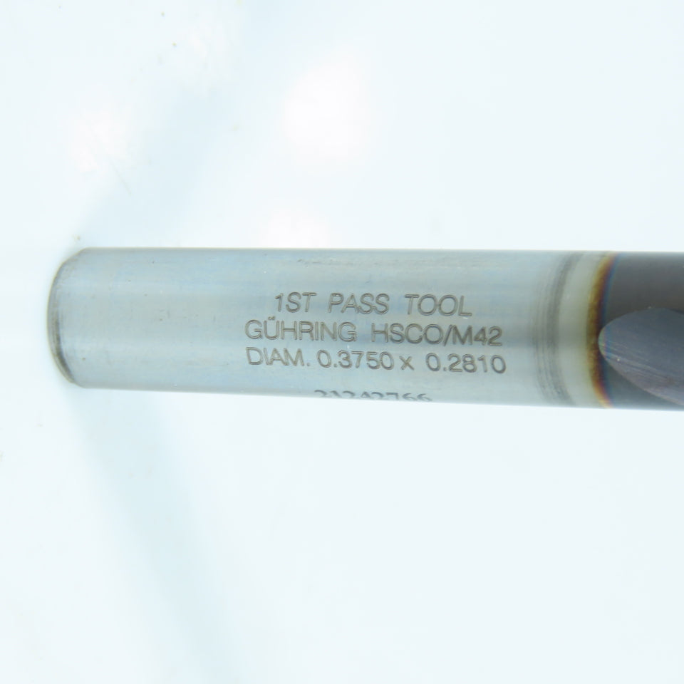 Guhring .375" x .2810" Subland Step Twist Drill Bit HSCo/M42 Lot of 4