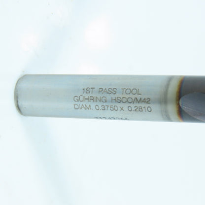 Guhring .375" x .2810" Subland Step Twist Drill Bit HSCo/M42 Lot of 4