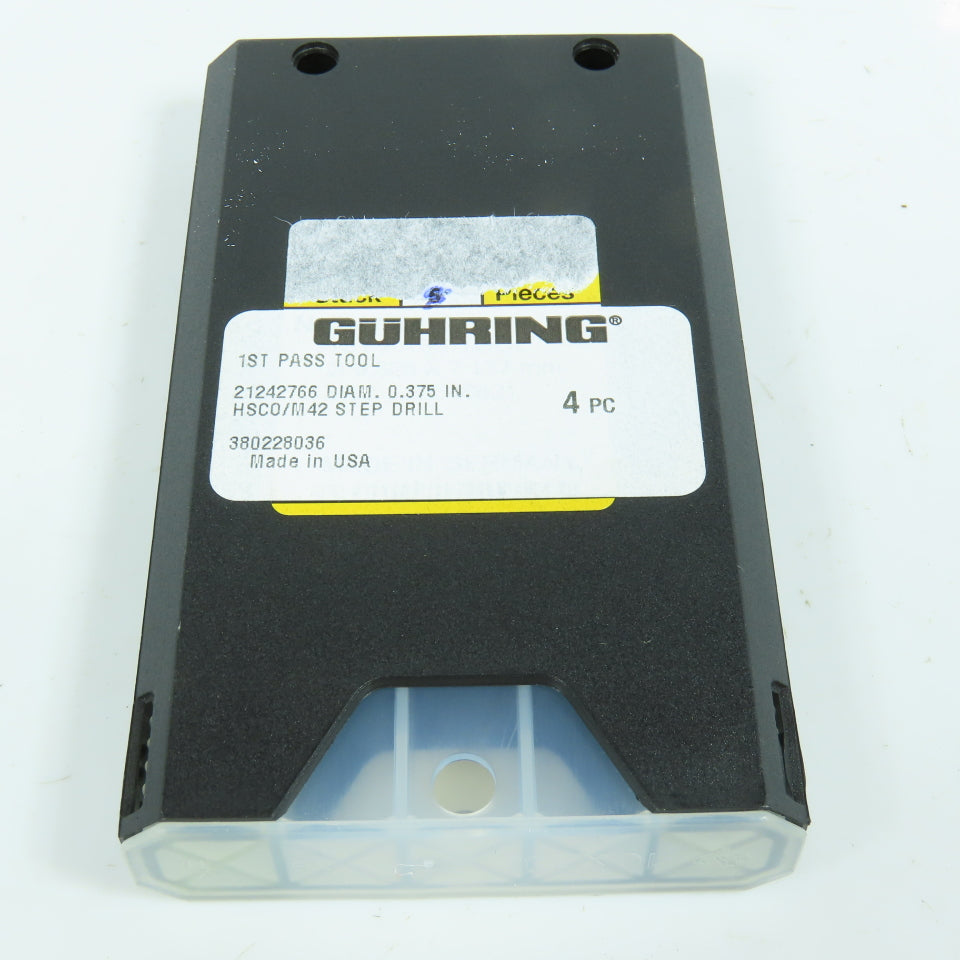 Guhring .375" x .2810" Subland Step Twist Drill Bit HSCo/M42 Lot of 4