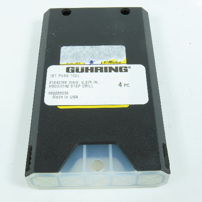 Guhring .375" x .2810" Subland Step Twist Drill Bit HSCo/M42 Lot of 4