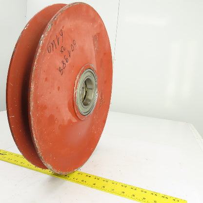 463mm OD Steel Cable Wire Rope Pulley W/Ball Bearing 80mm Bore