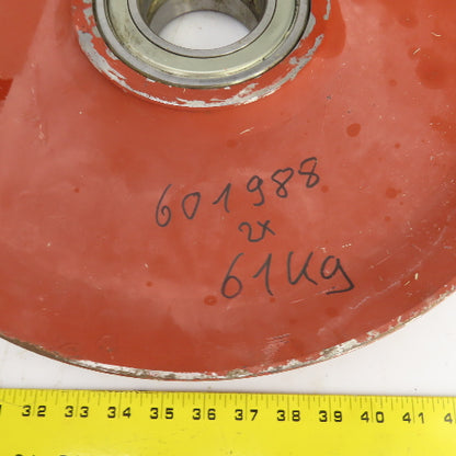 463mm OD Steel Cable Wire Rope Pulley W/Ball Bearing 80mm Bore