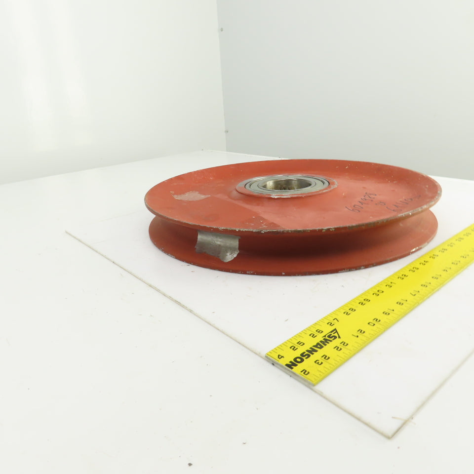 463mm OD Steel Cable Wire Rope Pulley W/Ball Bearing 80mm Bore