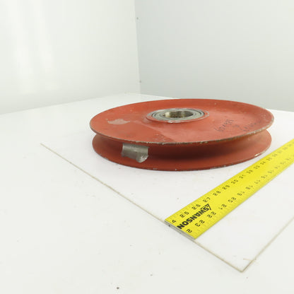 463mm OD Steel Cable Wire Rope Pulley W/Ball Bearing 80mm Bore
