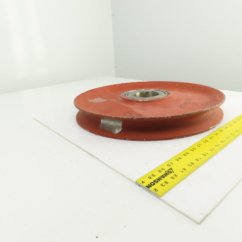 463mm OD Steel Cable Wire Rope Pulley W/Ball Bearing 80mm Bore