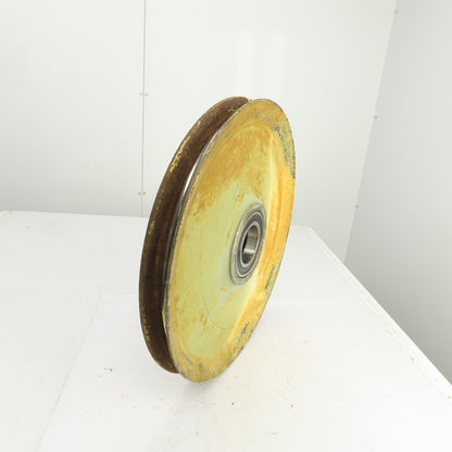 500mm OD Steel Cable Wire Rope Pulley W/Ball Bearing 70mm Bore