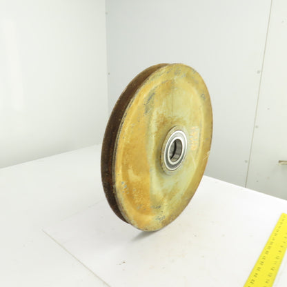 500mm OD Steel Cable Wire Rope Pulley W/Ball Bearing 70mm Bore