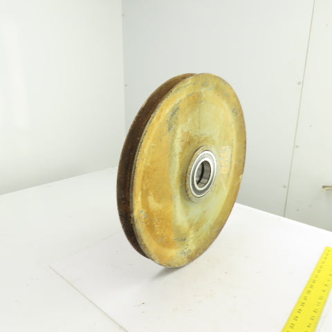500mm OD Steel Cable Wire Rope Pulley W/Ball Bearing 70mm Bore