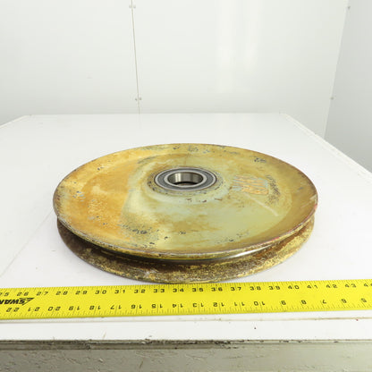 500mm OD Steel Cable Wire Rope Pulley W/Ball Bearing 70mm Bore
