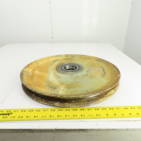 500mm OD Steel Cable Wire Rope Pulley W/Ball Bearing 70mm Bore