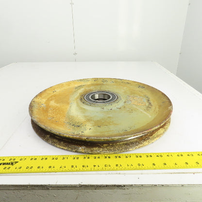500mm OD Steel Cable Wire Rope Pulley W/Ball Bearing 70mm Bore