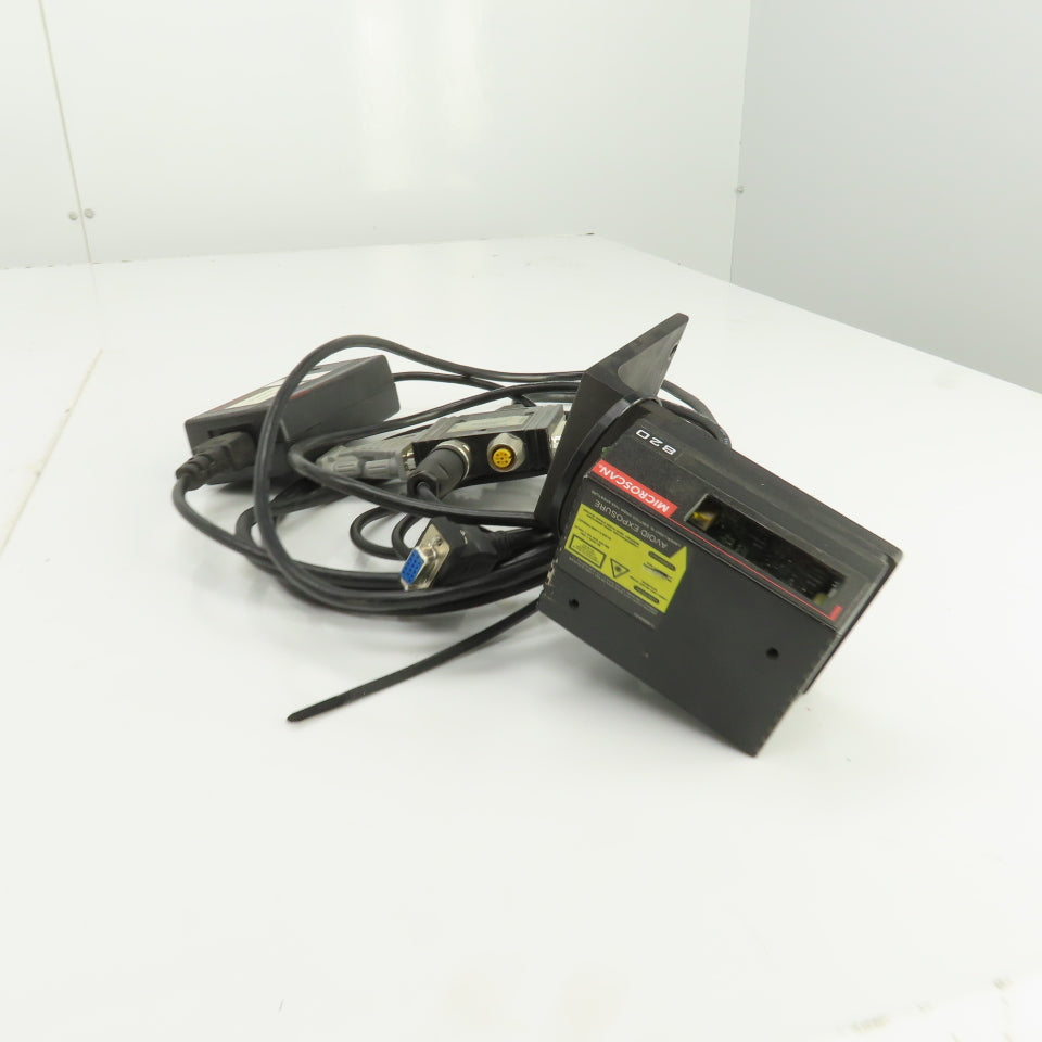 Microscan MS-820 Laser Barcode Scanner W/IB-131 Interface & Power Supply