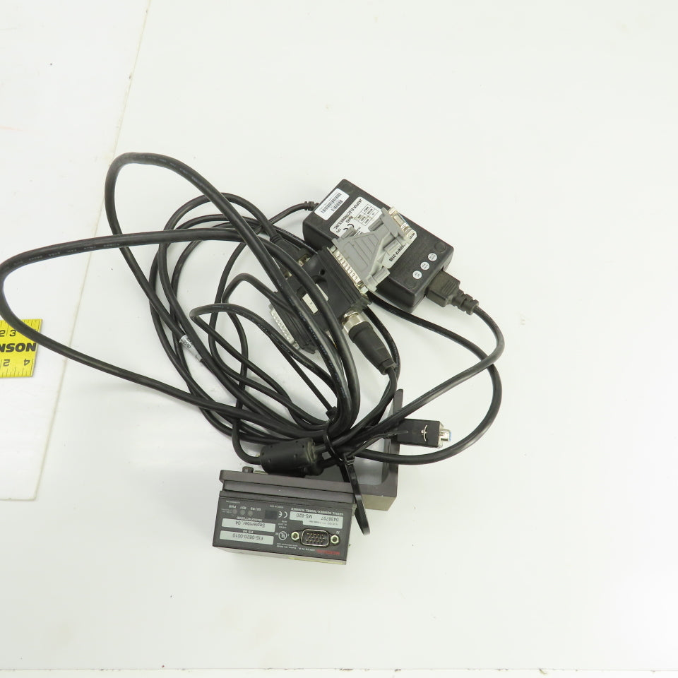 Microscan MS-820 Laser Barcode Scanner W/IB-131 Interface & Power Supply
