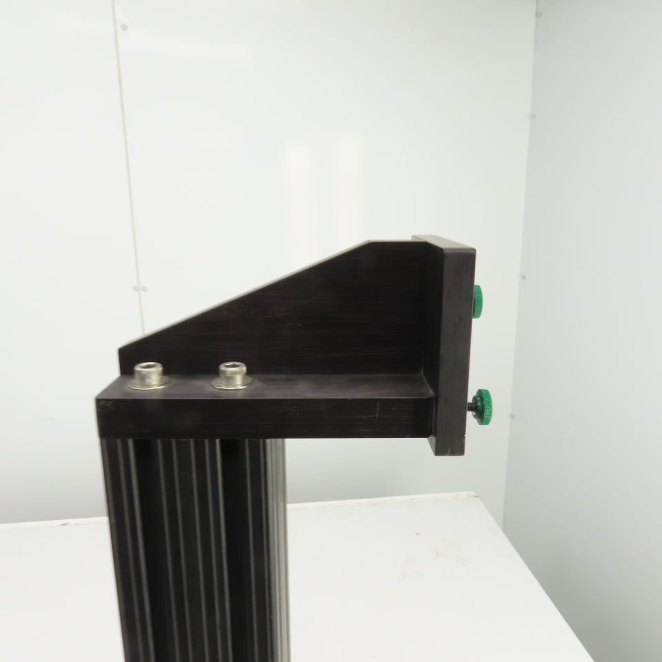 80/20 30/30 Black Extruded Aluminum Post Mount 77x76mm x 23-1/2" L W/Angle Plate