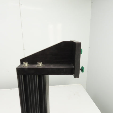 80/20 30/30 Black Extruded Aluminum Post Mount 77x76mm x 23-1/2" L W/Angle Plate