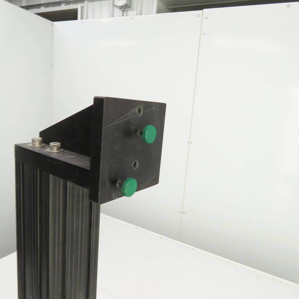 80/20 30/30 Black Extruded Aluminum Post Mount 77x76mm x 23-1/2" L W/Angle Plate