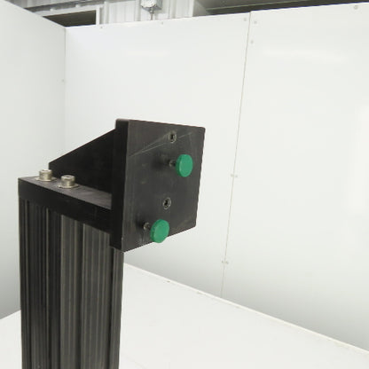 80/20 30/30 Black Extruded Aluminum Post Mount 77x76mm x 23-1/2" L W/Angle Plate