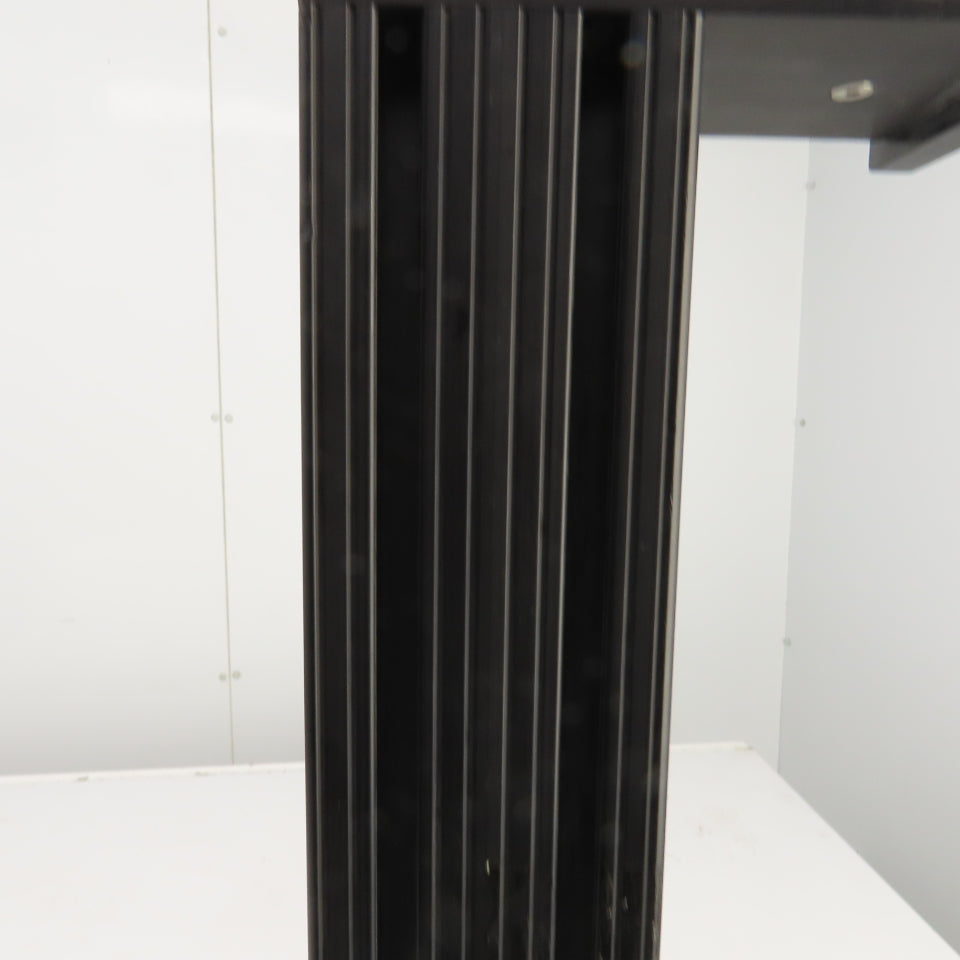 80/20 30/30 Black Extruded Aluminum Post Mount 77x76mm x 23-1/2" L W/Angle Plate