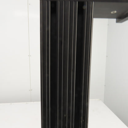 80/20 30/30 Black Extruded Aluminum Post Mount 77x76mm x 23-1/2" L W/Angle Plate