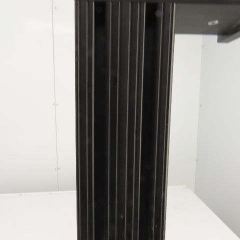 80/20 30/30 Black Extruded Aluminum Post Mount 77x76mm x 23-1/2" L W/Angle Plate
