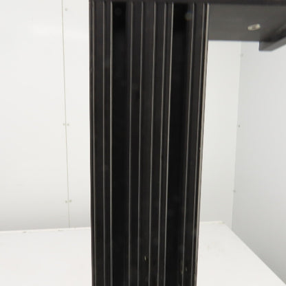 80/20 30/30 Black Extruded Aluminum Post Mount 77x76mm x 23-1/2" L W/Angle Plate