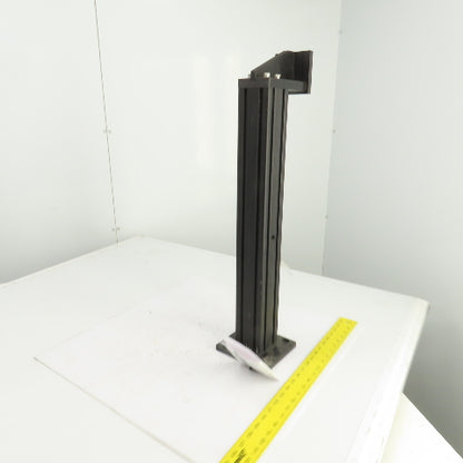 80/20 30/30 Black Extruded Aluminum Post Mount 77x76mm x 23-1/2" L W/Angle Plate