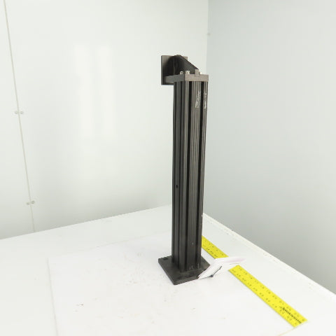 80/20 30/30 Black Extruded Aluminum Post Mount 77x76mm x 23-1/2" L W/Angle Plate