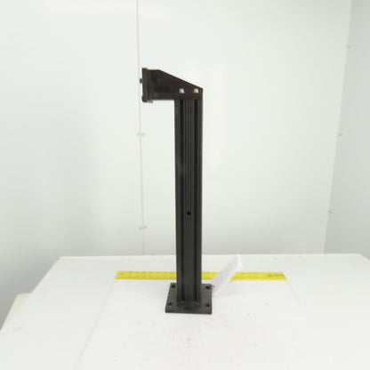 80/20 30/30 Black Extruded Aluminum Post Mount 77x76mm x 23-1/2" L W/Angle Plate