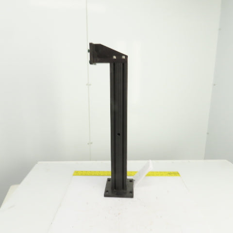 80/20 30/30 Black Extruded Aluminum Post Mount 77x76mm x 23-1/2" L W/Angle Plate