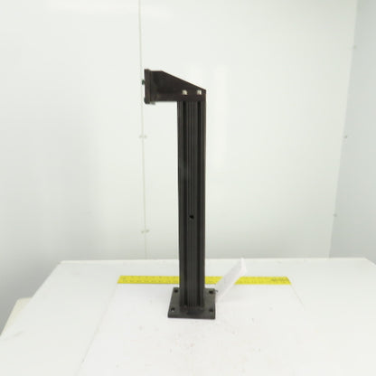 80/20 30/30 Black Extruded Aluminum Post Mount 77x76mm x 23-1/2" L W/Angle Plate