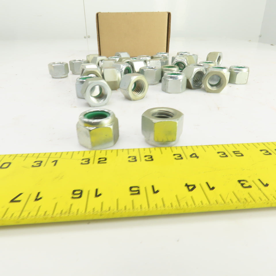 5/8"-11 UNC Nylon Insert Metal Lock Nut Lot Of 40