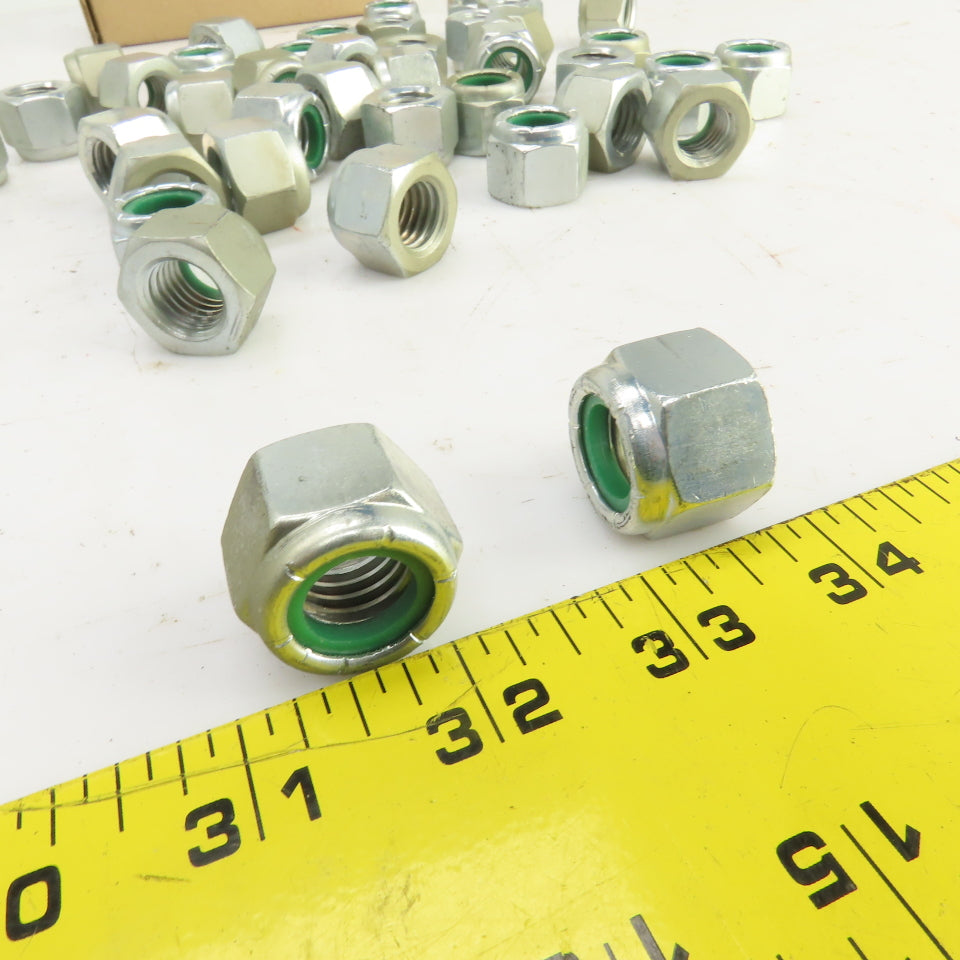 5/8"-11 UNC Nylon Insert Metal Lock Nut Lot Of 40