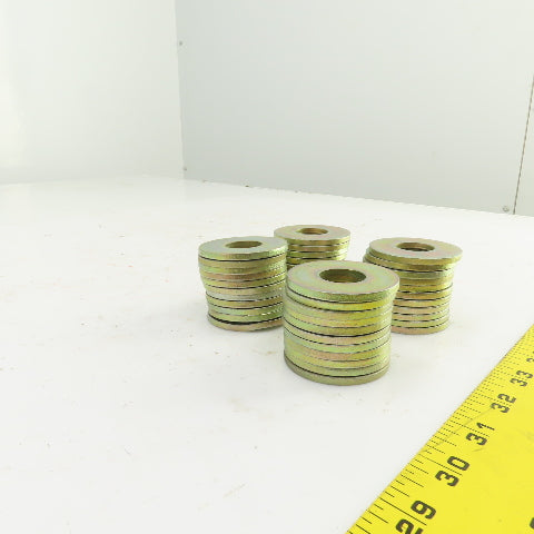 Gold Unicrome Plated Steel Washers 13/16" ID x 2" OD x 5/32" Thick Lot Of 44