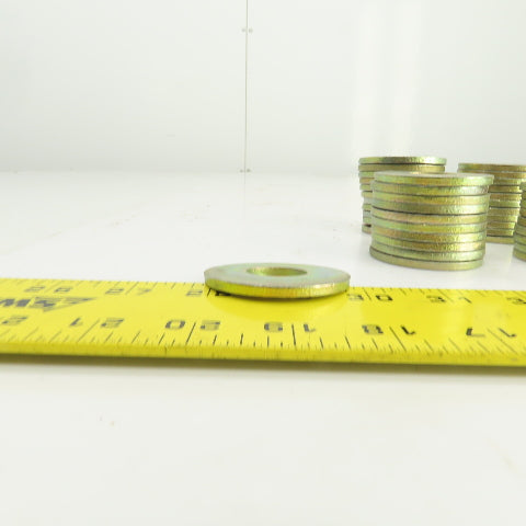 Gold Unicrome Plated Steel Washers 13/16" ID x 2" OD x 5/32" Thick Lot Of 44