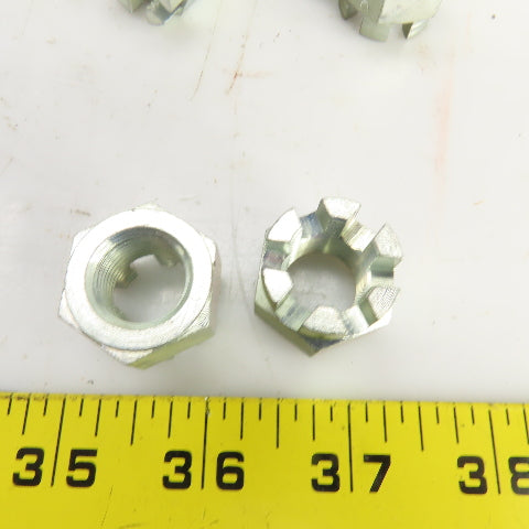 5/8"-11 Slotted Hex Castle Nut Zinc Plated Lot Of 40