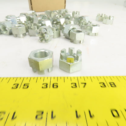 5/8"-11 Slotted Hex Castle Nut Zinc Plated Lot Of 40