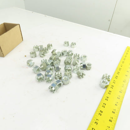 5/8"-11 Slotted Hex Castle Nut Zinc Plated Lot Of 40