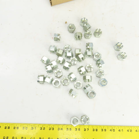 5/8"-11 Slotted Hex Castle Nut Zinc Plated Lot Of 40