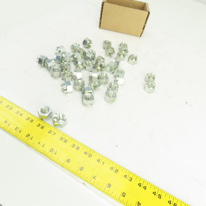 5/8"-11 Slotted Hex Castle Nut Zinc Plated Lot Of 40