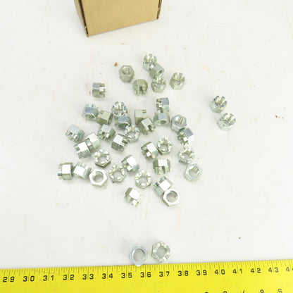 5/8"-11 Slotted Hex Castle Nut Zinc Plated Lot Of 40