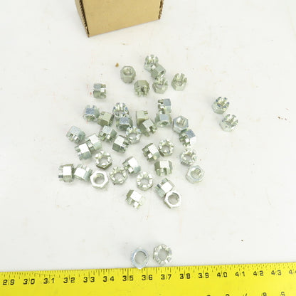 5/8"-11 Slotted Hex Castle Nut Zinc Plated Lot Of 40