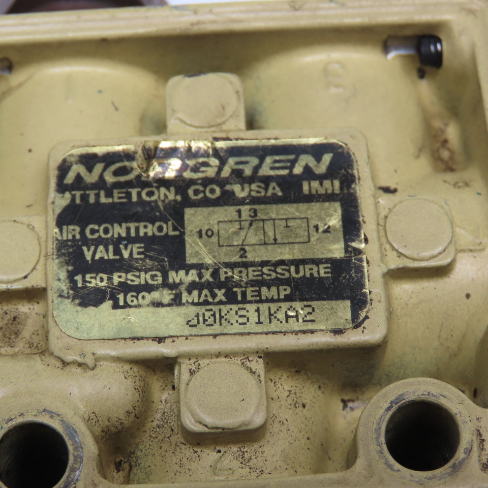Norgren 00KS1KA2 2 Position Pneumatic Valve Air Pilot 150PSI 3/8" NPT