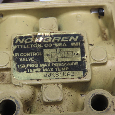 Norgren 00KS1KA2 2 Position Pneumatic Valve Air Pilot 150PSI 3/8" NPT