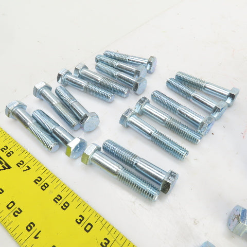1/2"-13 x 2-1/2" L Grade 8 Hex Cap Bolts USA Made Lot of 70