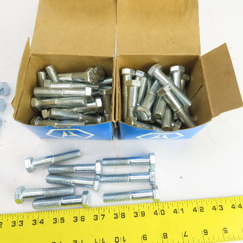 1/2"-13 x 2-1/2" L Grade 8 Hex Cap Bolts USA Made Lot of 70