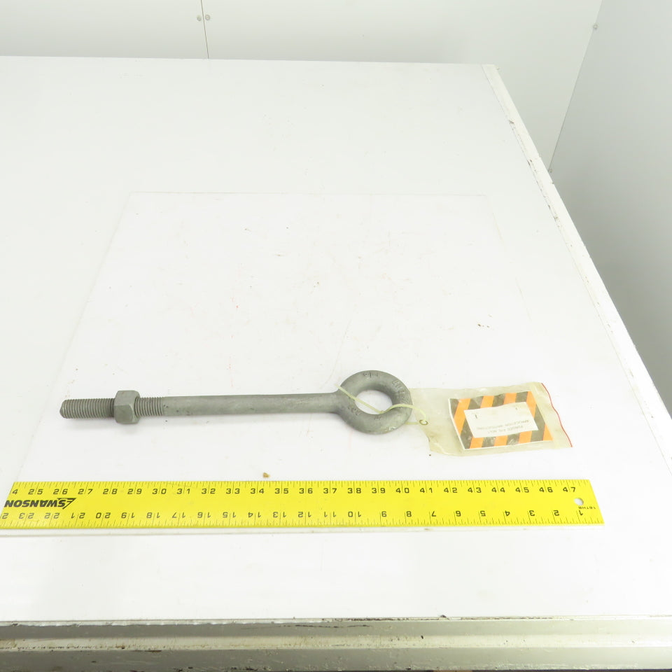 Crosby Forged Lifting Eye Bolt 7/8" x 12-1/4" L 1-3/4" Hole Diameter USA Made