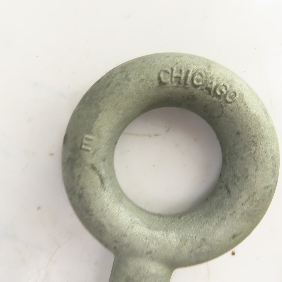 Chicago Forged Lifting Eye Bolt 1"-8 x 12-1/2" L 1.95" Hole Diameter USA Made