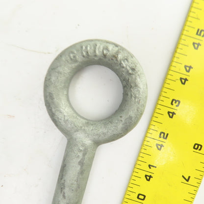 Chicago Forged Lifting Eye Bolt 3/4"-10 x 12" L 1.5" Hole Diameter USA Made